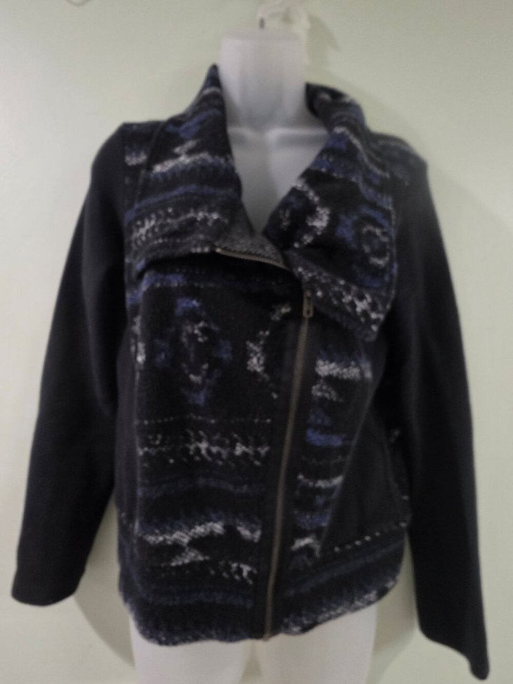 DOLAN TSHIRT CO LA. Patterned Zip-Up Jacket with Shawl Collar - Picture 2 of 8